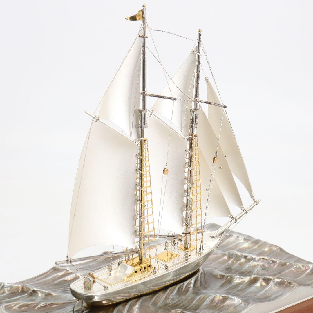 武比古製 銀製ヨット SILVER985刻印 約200g　GR955　GK1