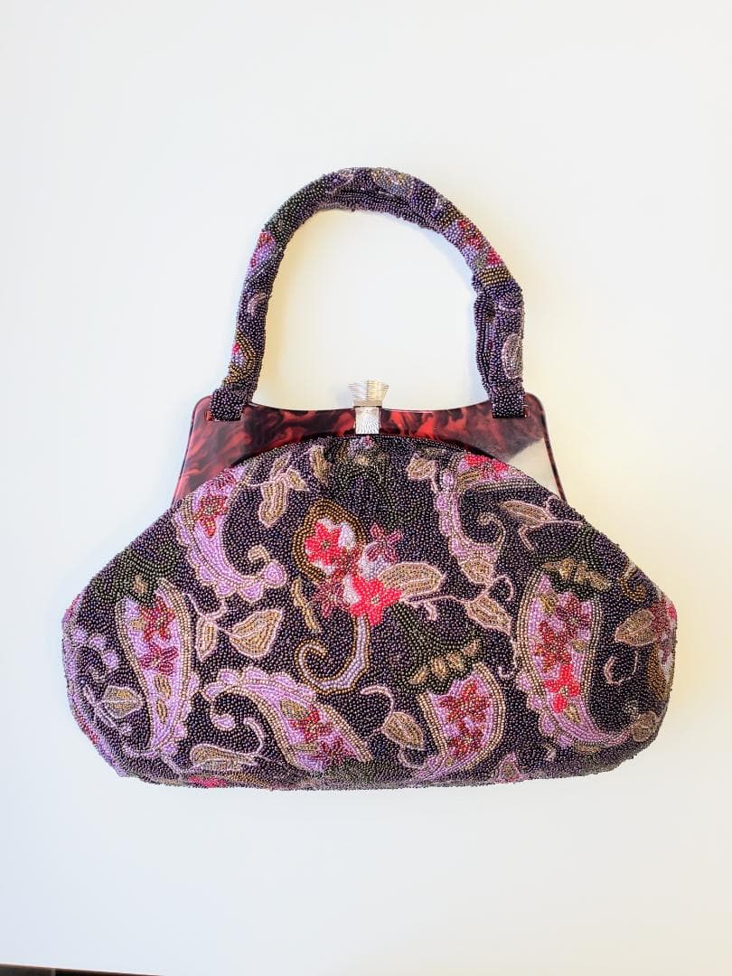 【ままっきぃ】ビーズバッグ　和装　パーティーバッグ　着物　浴衣