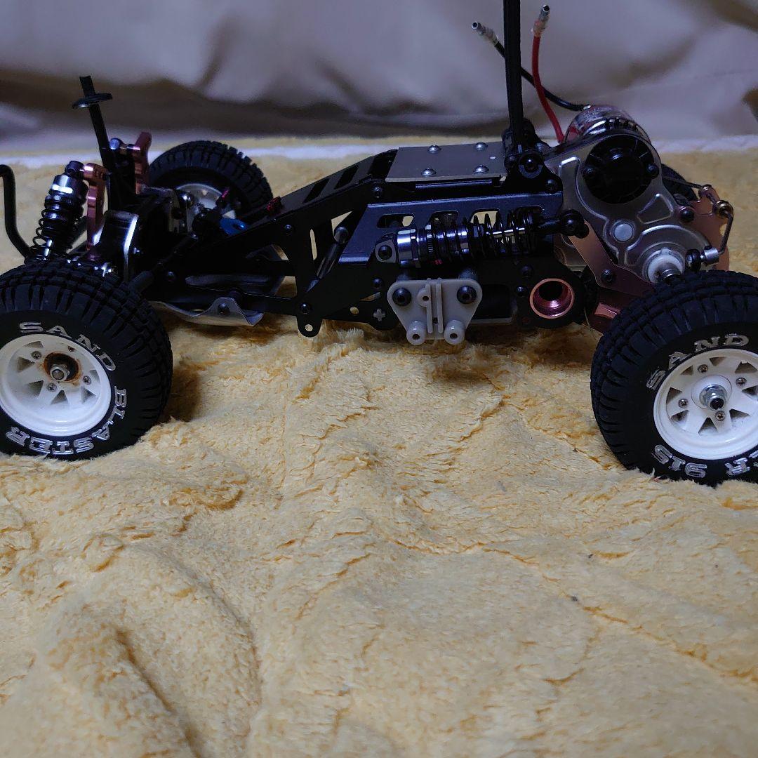 タミヤマイティフロッグ アルミシャーシ仕様 VWビートル506ボディ付き