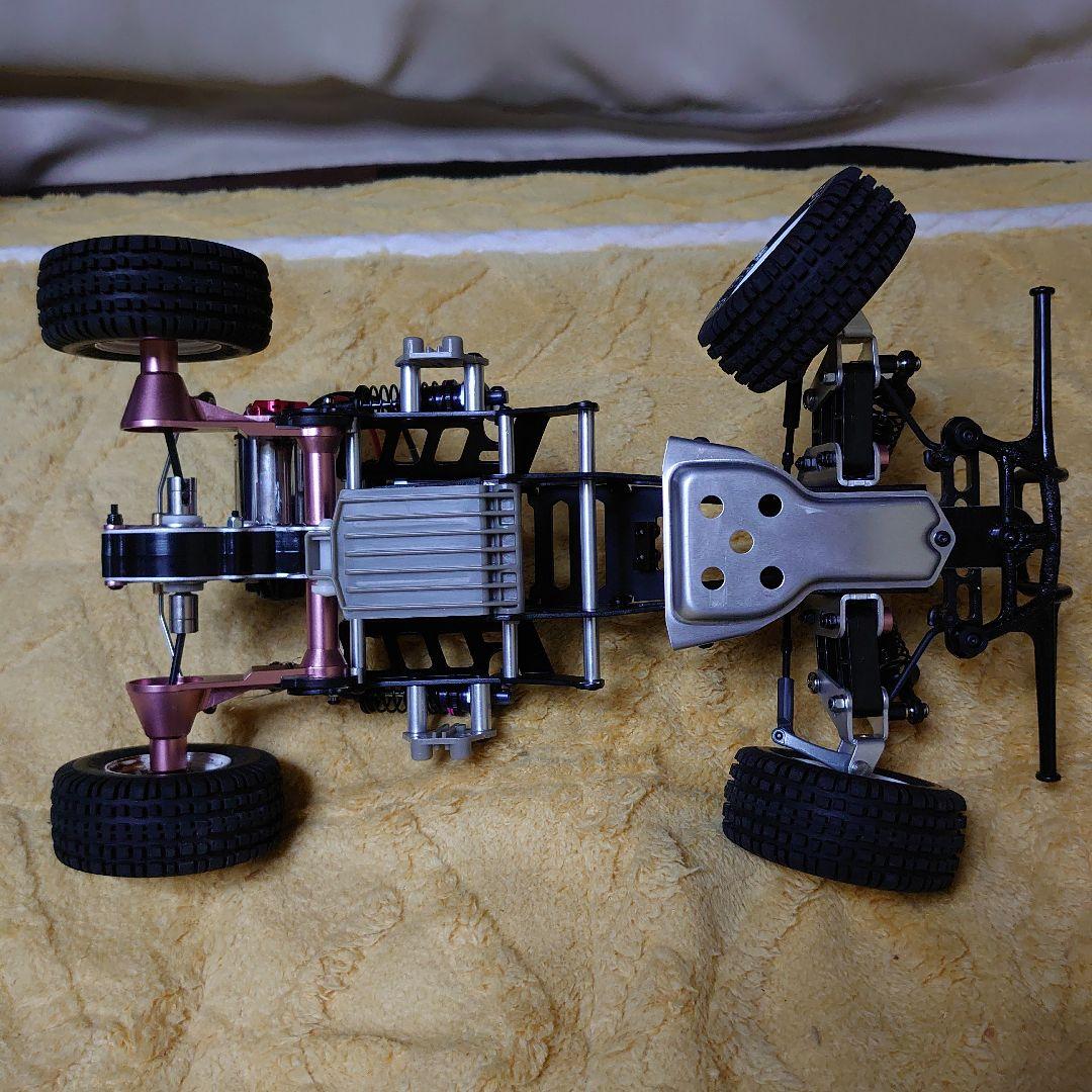 タミヤマイティフロッグ アルミシャーシ仕様 VWビートル506ボディ付き