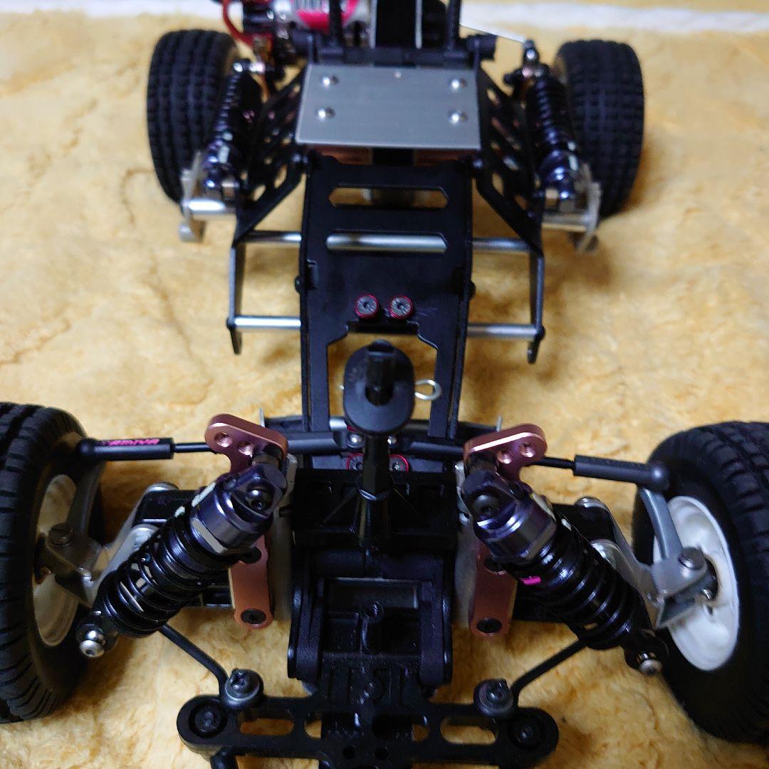 タミヤマイティフロッグ アルミシャーシ仕様 VWビートル506ボディ付き