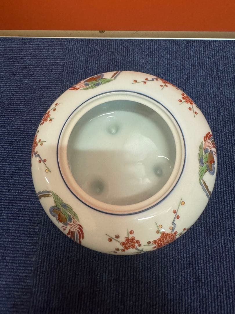 2011 有田焼 弥左衛門 作 染錦鳳文 香炉 未使用
