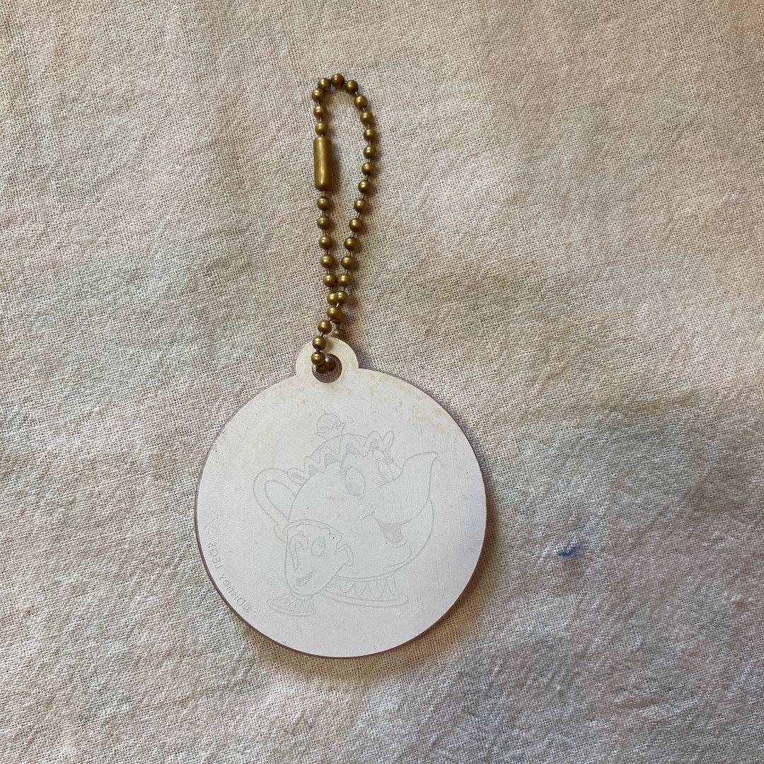 キーホルダー　アクリル　ポット夫人&チップ君　美女と野獣　ディズニー