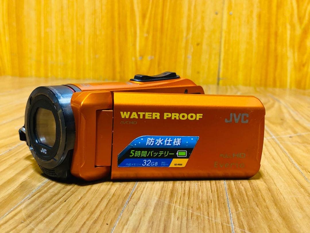 JVC ビデオカメラ オレンジ GZ-R300-D 2015年制
