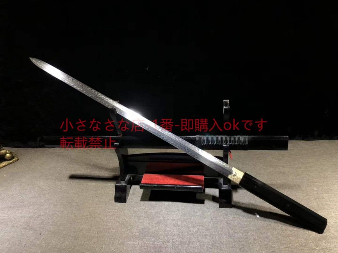 26寸烏木六稜素装唐剣墨攻剣  唐剣  模造刀·模擬刀  居合刀