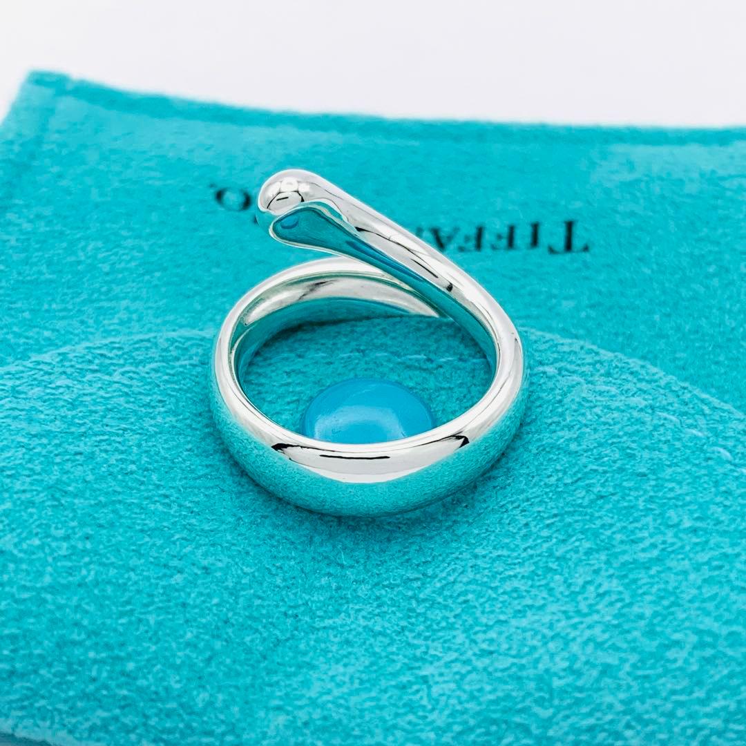 新品仕上げ 極美品 ティファニー エロンゲイテッド ティアドロップリング 9号