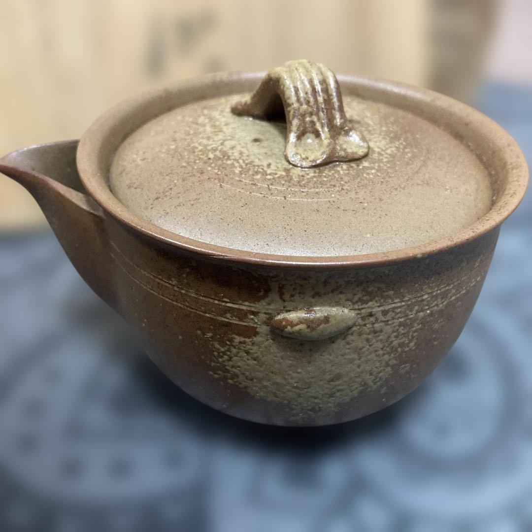 岡山 備前焼 木村陶峰 煎茶器 宝瓶 湯冷まし 茶杯セット