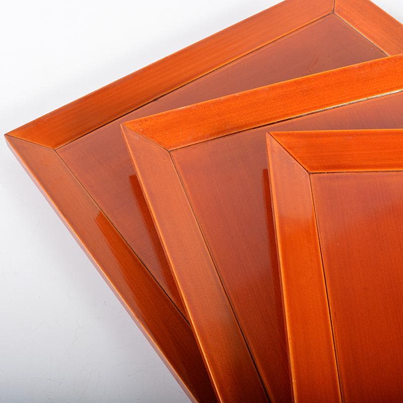 和食器　漆器　春慶塗　吸物膳　五客　時代箱付　M　R5312