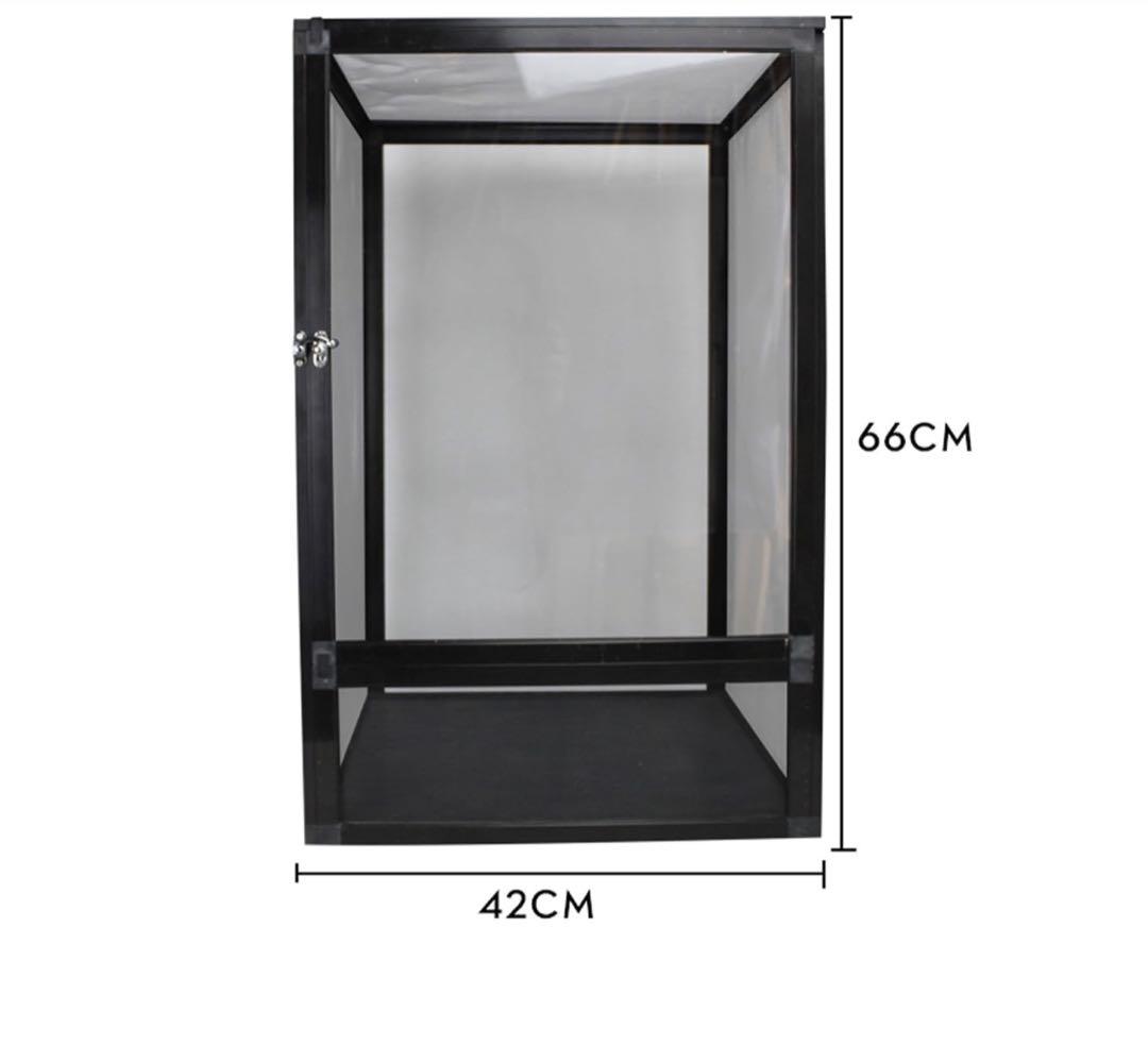 飼育ケージ ケージ 42×42×66 爬虫類 カメレオン メッシュ レイアウト