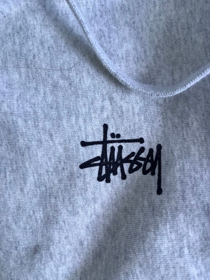 STUSSY グレー パーカー フーディ ステューシー