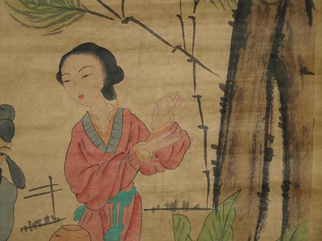 骨董市仕入れ品 中国北宋時代の掛軸 激安骨董品 肉筆保証 BD137A8-1