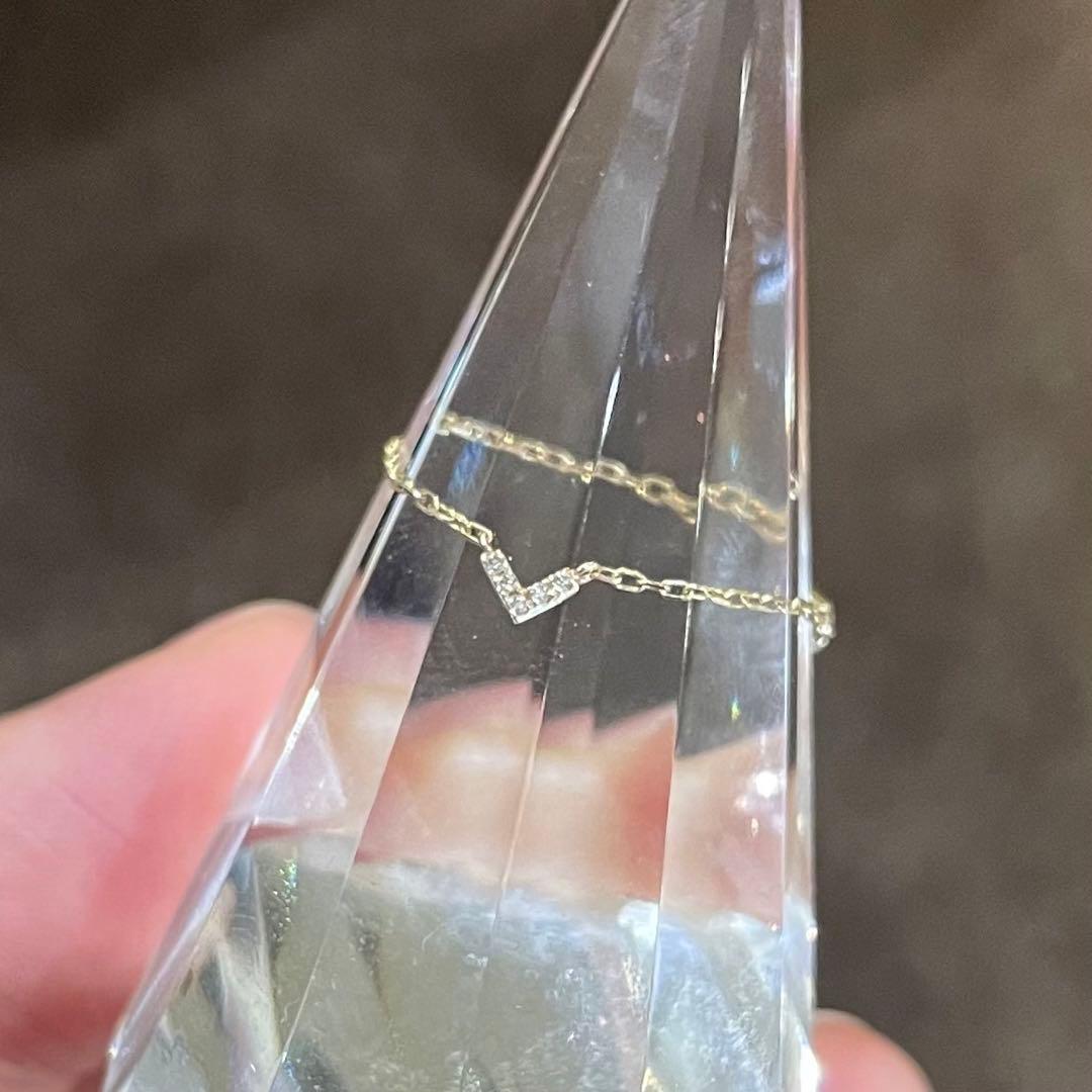 K10金　サイズ調整可能　チェーン　リング　,21g