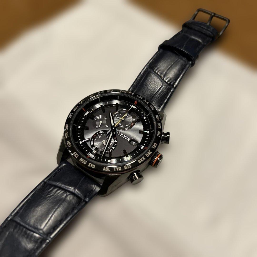 CITIZENATTESAACT Lineブラックチタン AT8185-62E