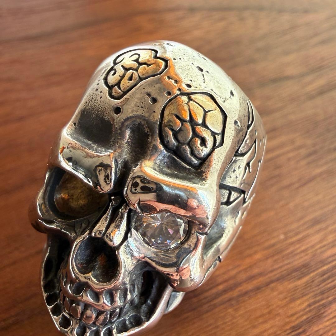 シルバー925無垢【新品】brain muscle 脳筋スカルリング925本物