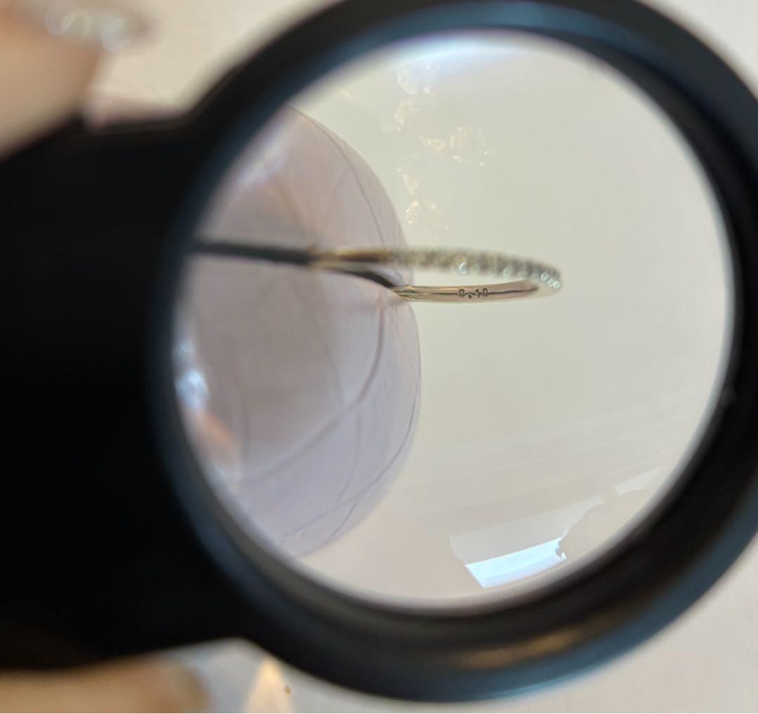 ☆美品☆K10ダイヤモンド付ハーフエタニティリング