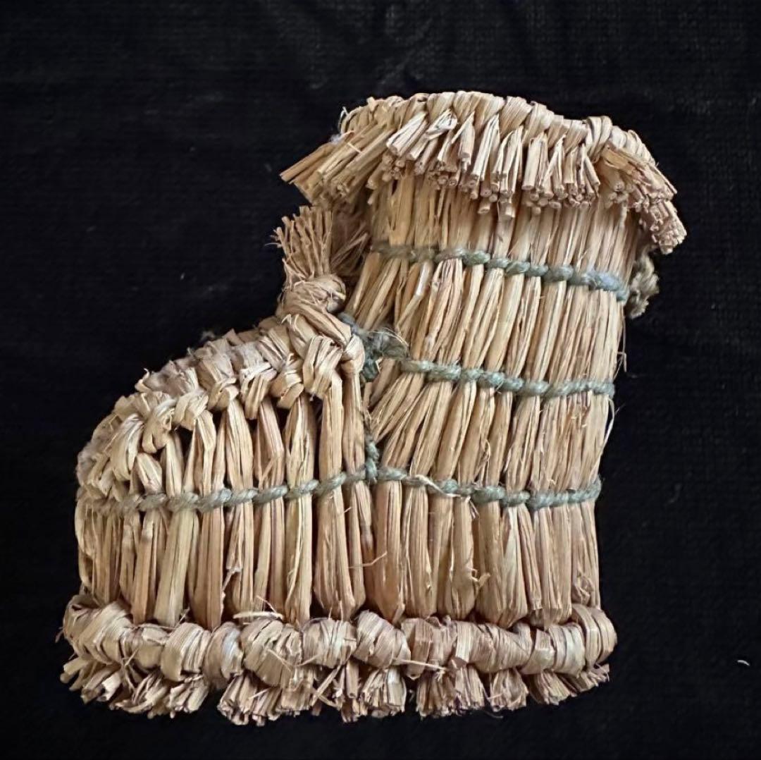 ミニわらぐつ2足 藁靴 古道具 昭和レトロ 置物 インテリア 民芸品