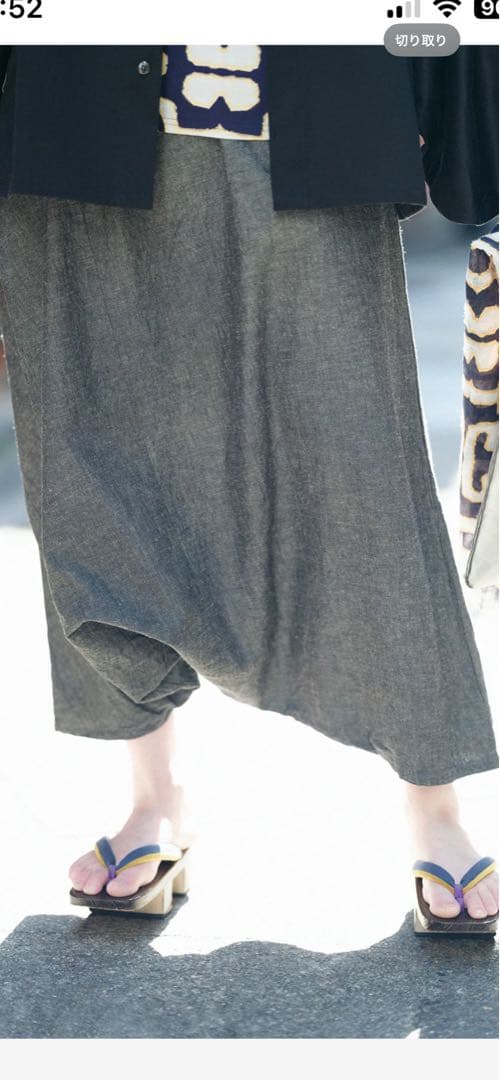 SOU・SOU 今季 一回着　ソウソウ　伊勢木綿 麻混 富士2.0／消炭色