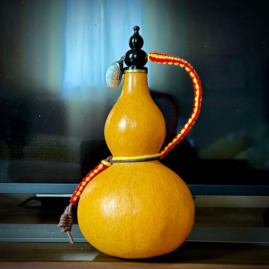 風水 大ひょうたん 瓢箪 お守り 縁起物 無病息災 開運 酒器水筒 高さ約