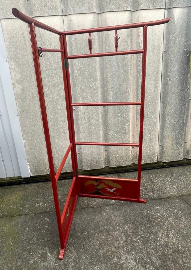 稀少/古道具/当時物/無垢材/木製/衣紋掛け/衣桁/着物掛け/18の通販はau