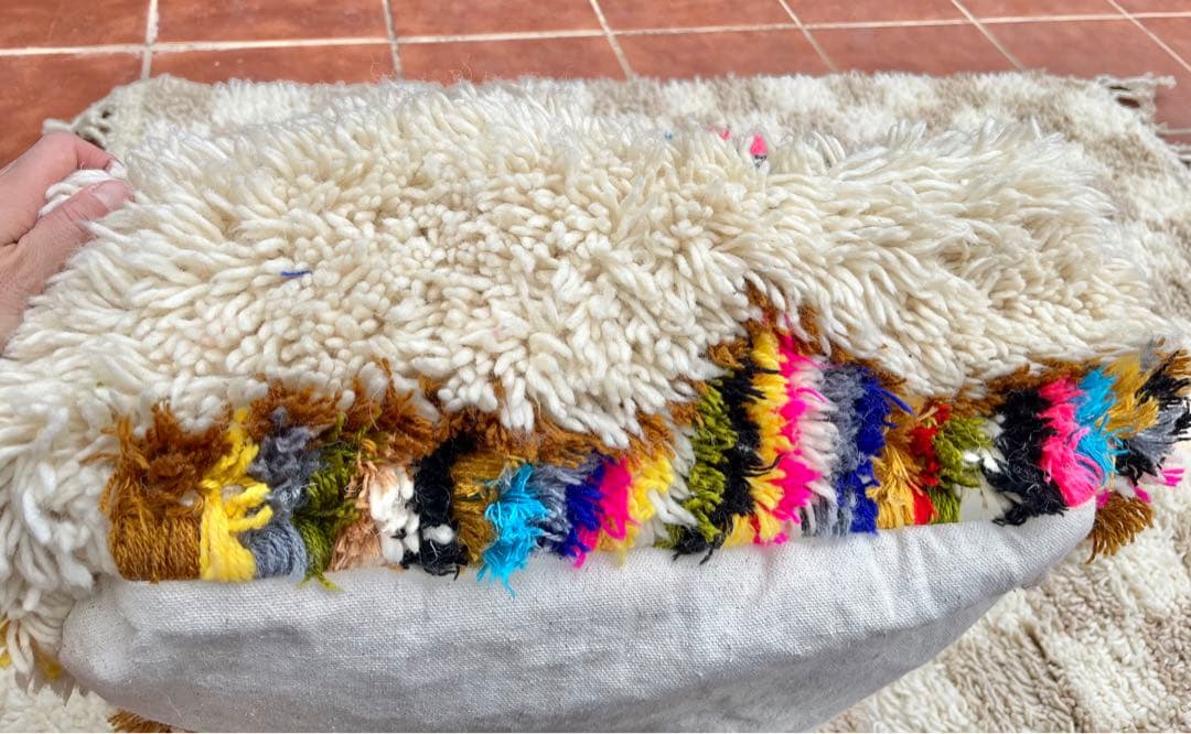 ちびちゃん　モロッコ　プフ　クッション　ラグ　132