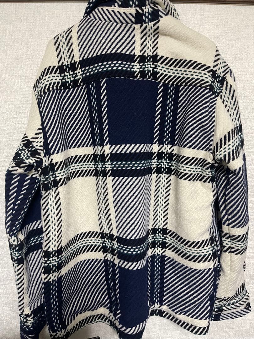 ZARA ウールチェックシャツジャケット