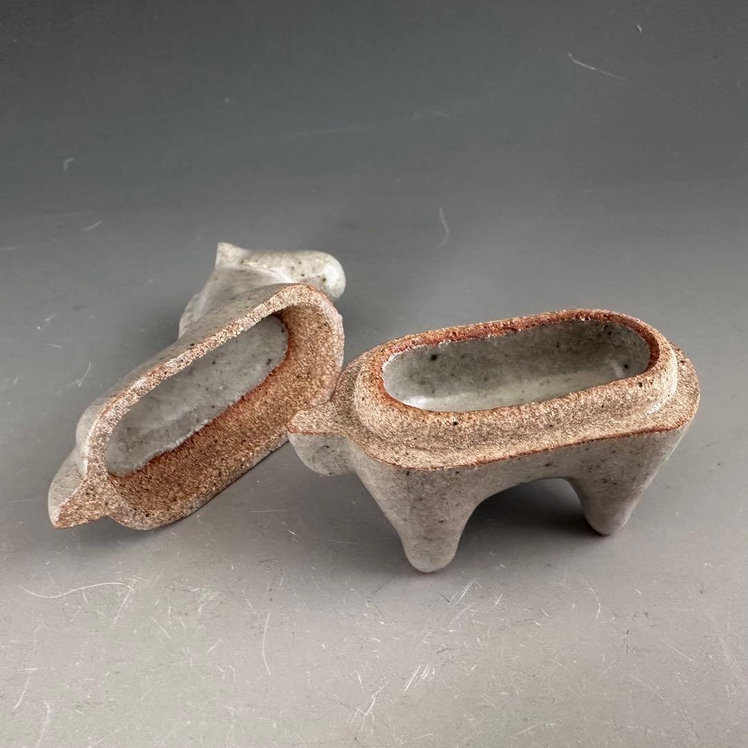 茶道具　干支　午年　馬　香合　松尾潤　共箱　施釉　初釜　炭点前　正月