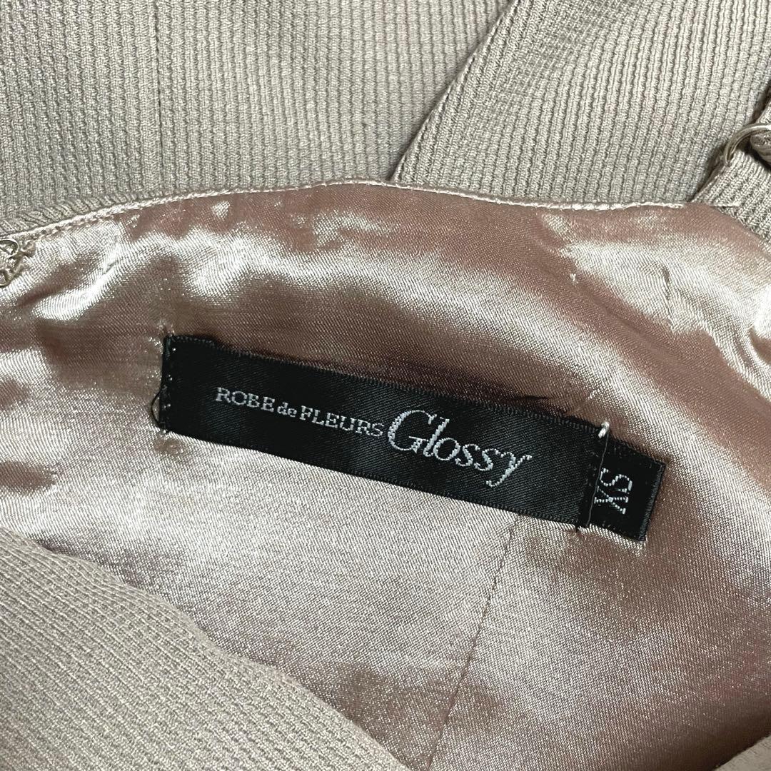 ローブドフルール Glossy キャバクラ ドレス ビジュー ラメ ジップ