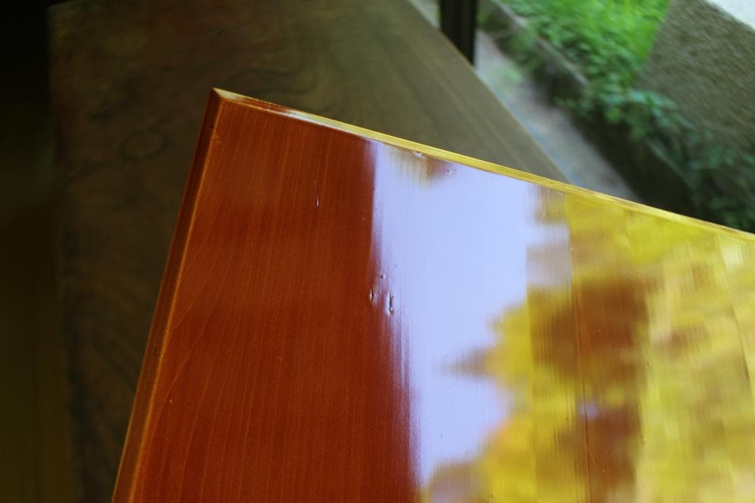 デッドストック！春慶塗の入れ子四方折敷大中小セット（検懐石盆お盆お膳