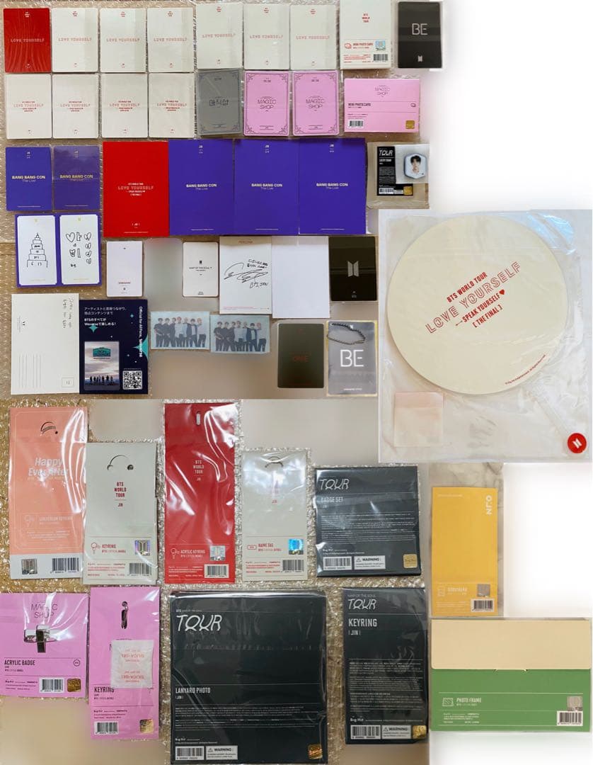 BTS ジン 公式 うちわ ラキドロ ミニフォト トレカ ポスカ キーリング