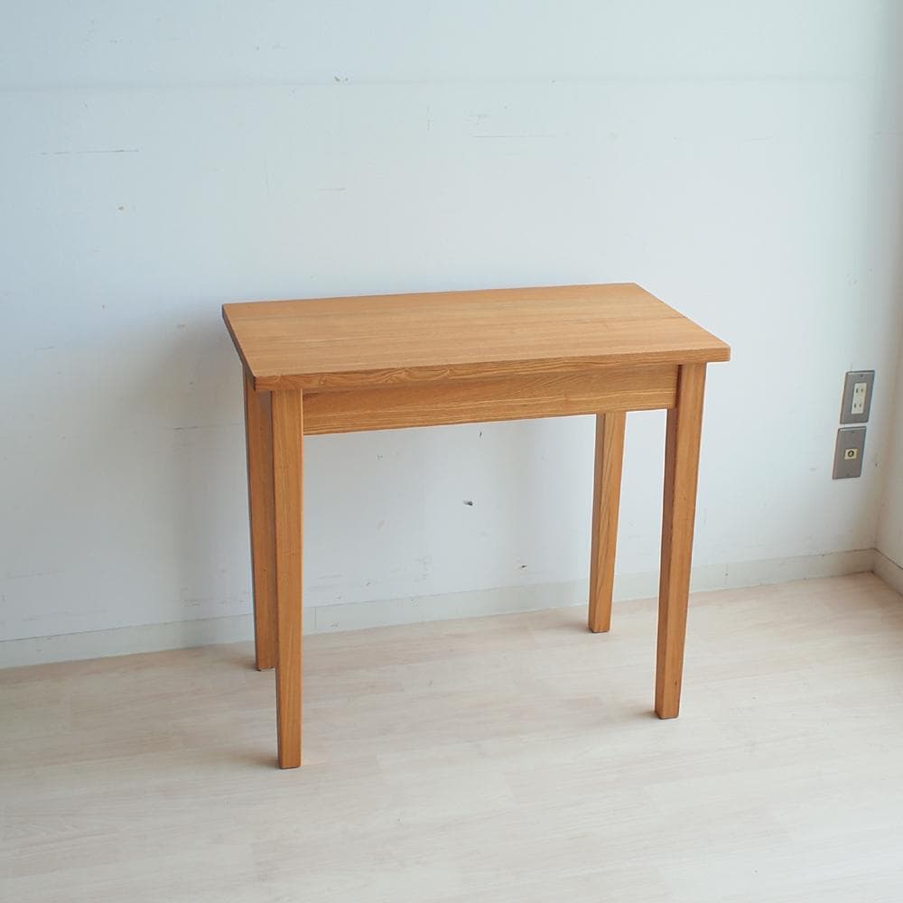 無印良品/MUJI タモ材 デスク 80cm 引出 机