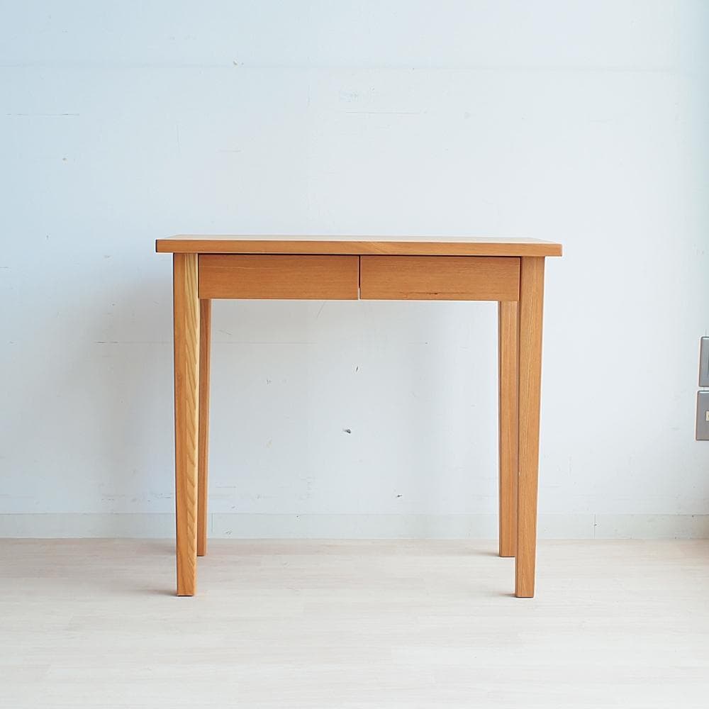 無印良品/MUJI タモ材 デスク 80cm 引出 机