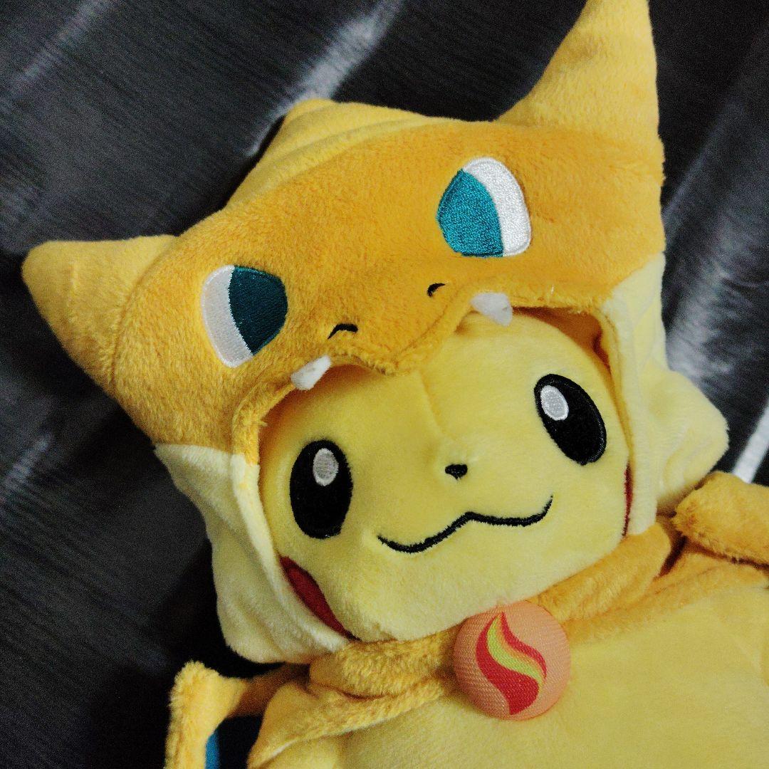 ポケモン☆♥メガリザードンX・Yのポンチョを着たピカチュウ