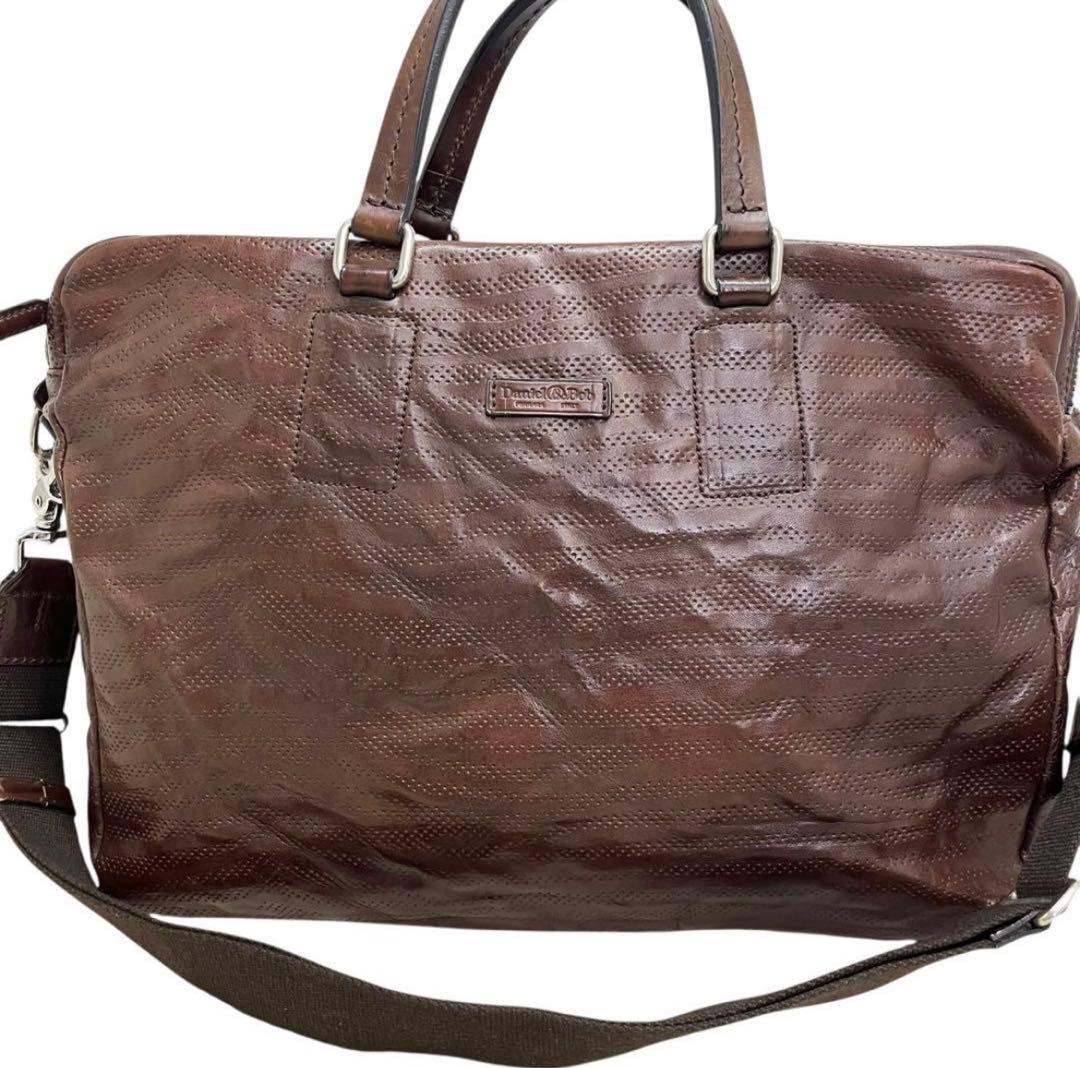 【希少】ダニエル&ボブ　レザー　ヴィンテージ加工　ビジネスバッグ