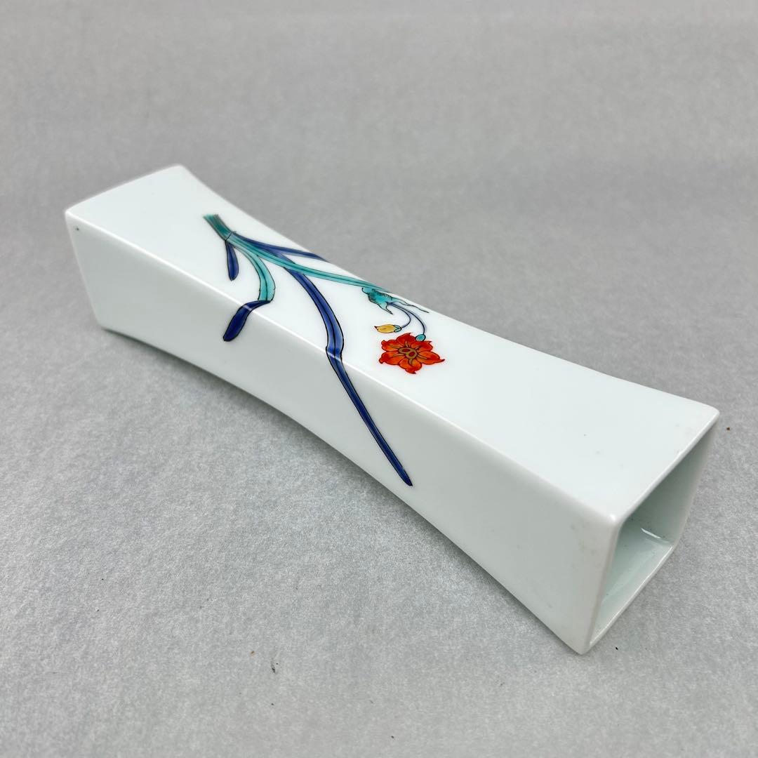 花瓶 錦 杵形 水仙絵 小花生】二重渦福 柿右衛門 - メルカリ