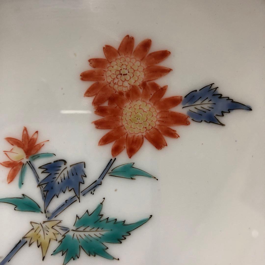 有田焼 13代目柿右衛門菊絵皿