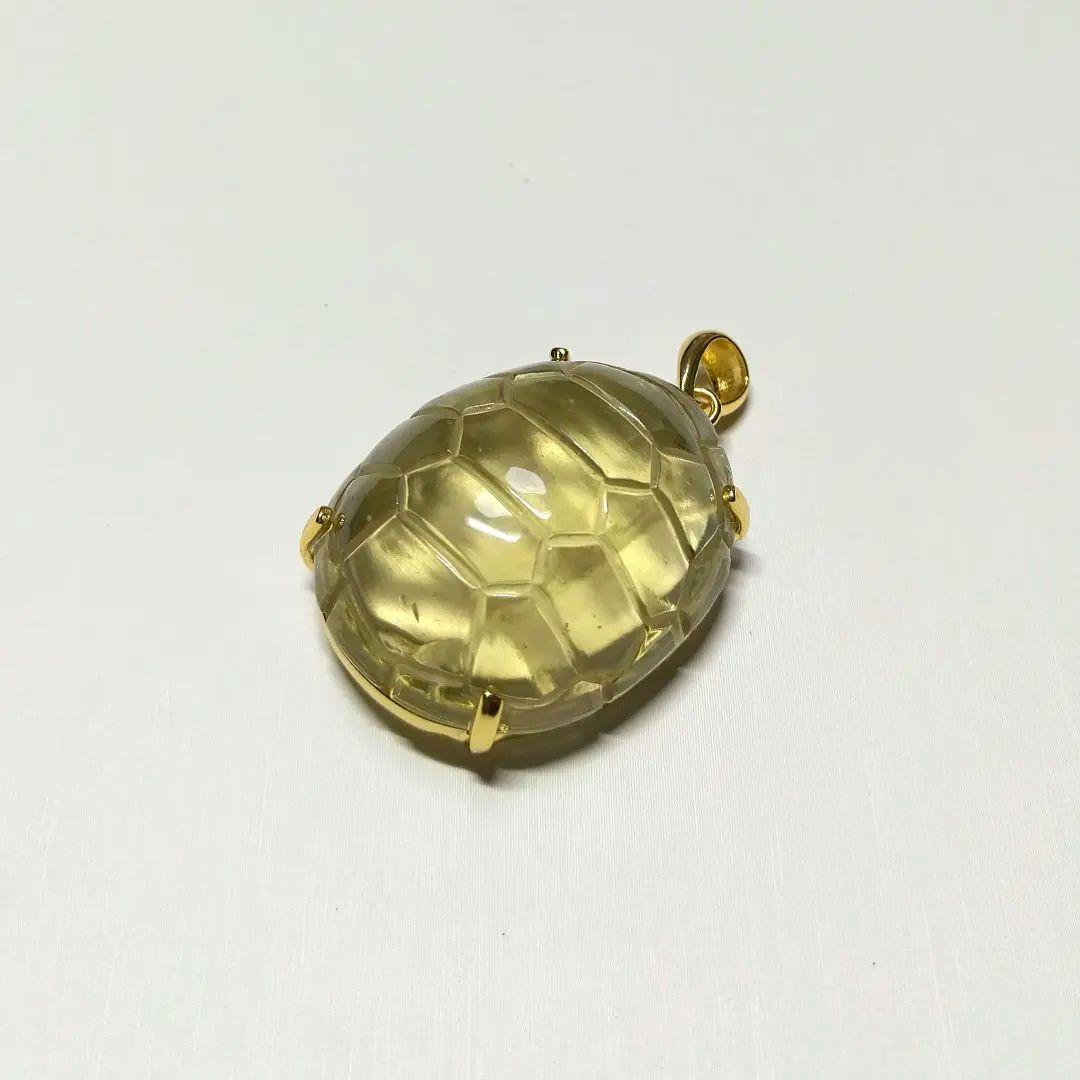 専用【高品質】リビアングラス《亀》ペンダントトップ　美品　希少　レア　縁起物