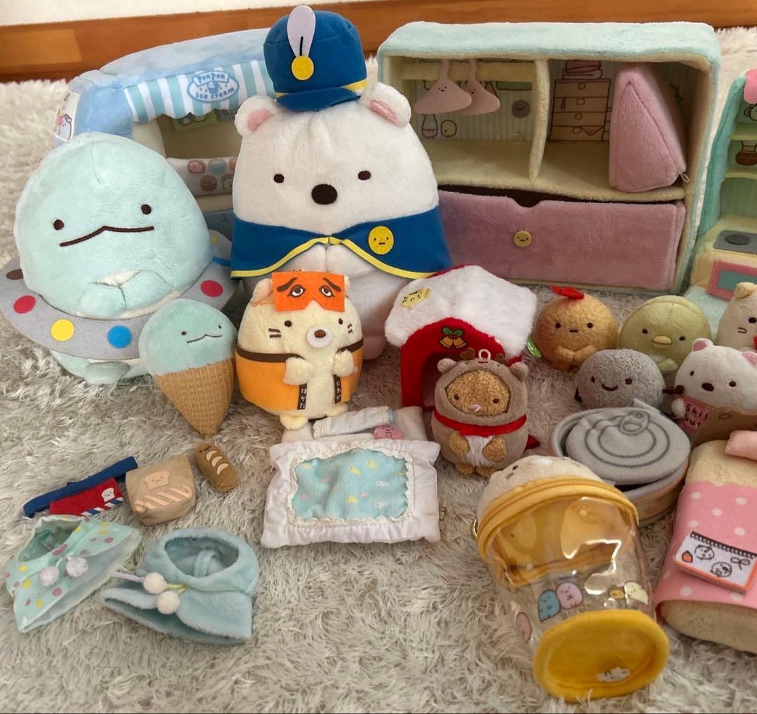 すみっコぐらし　ぬいぐるみ　てのり　ベッド　クローゼット　キッチン　布団