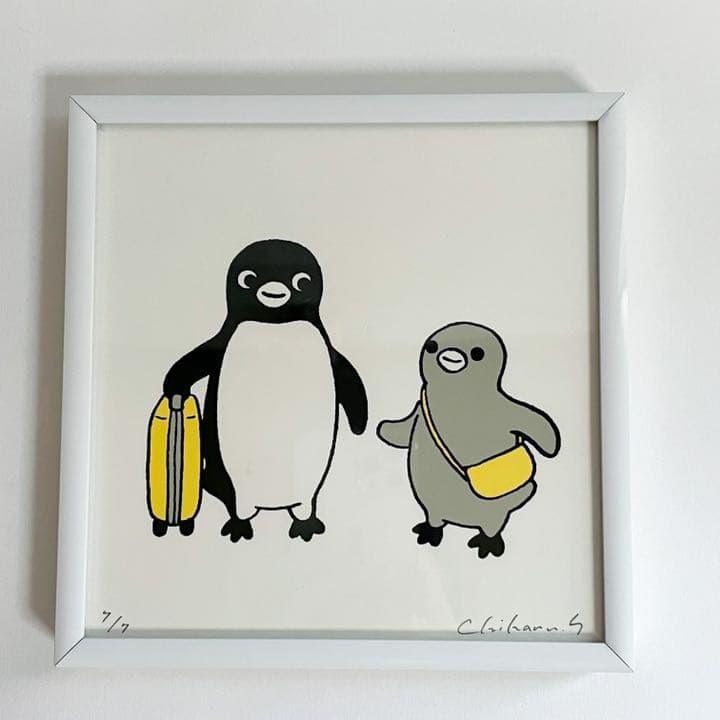 限定品】さかざきちはる シルクスクリーン suicaのペンギン