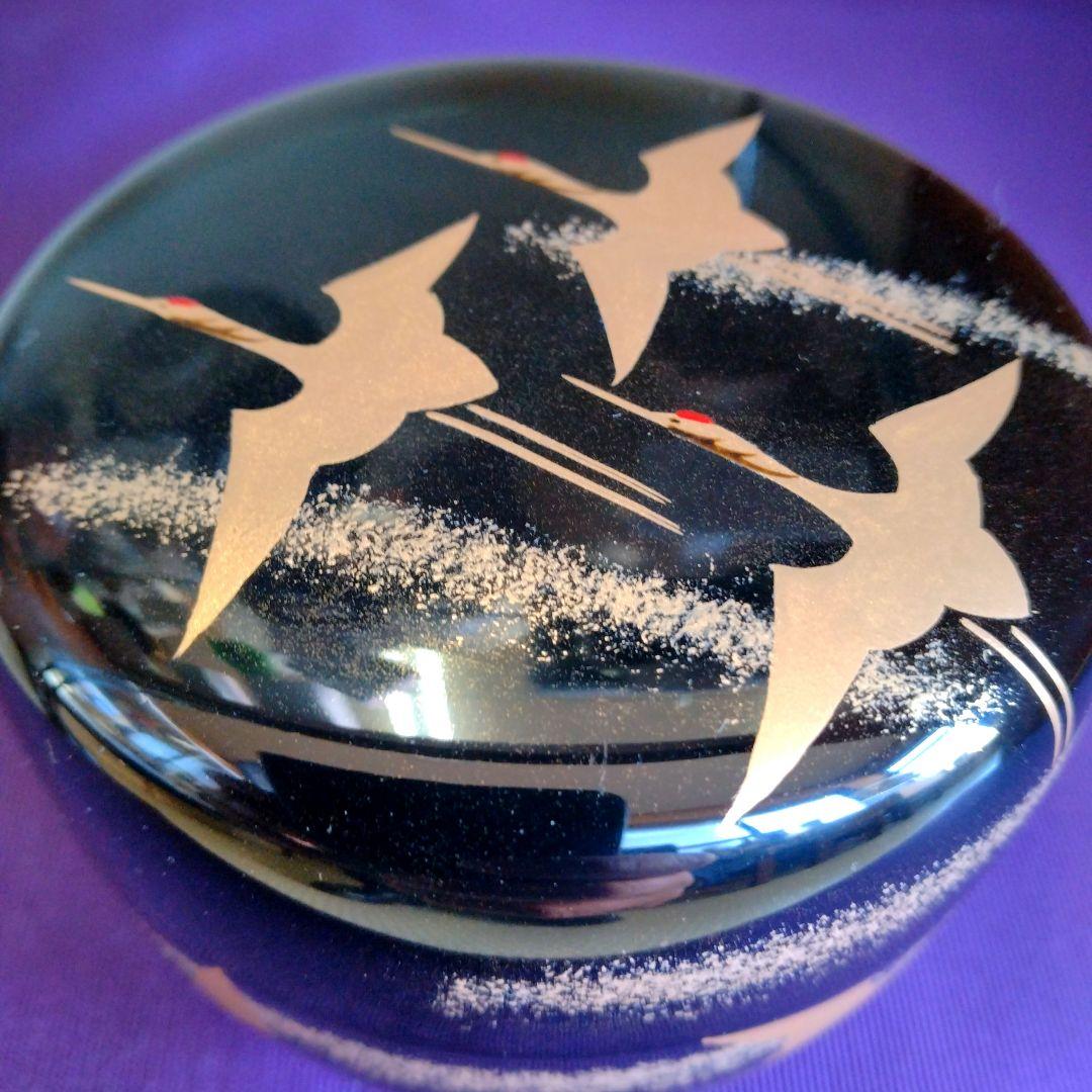 茶道具 期間限定特価 群鶴蒔絵平棗 内梨子地 新品未使用品