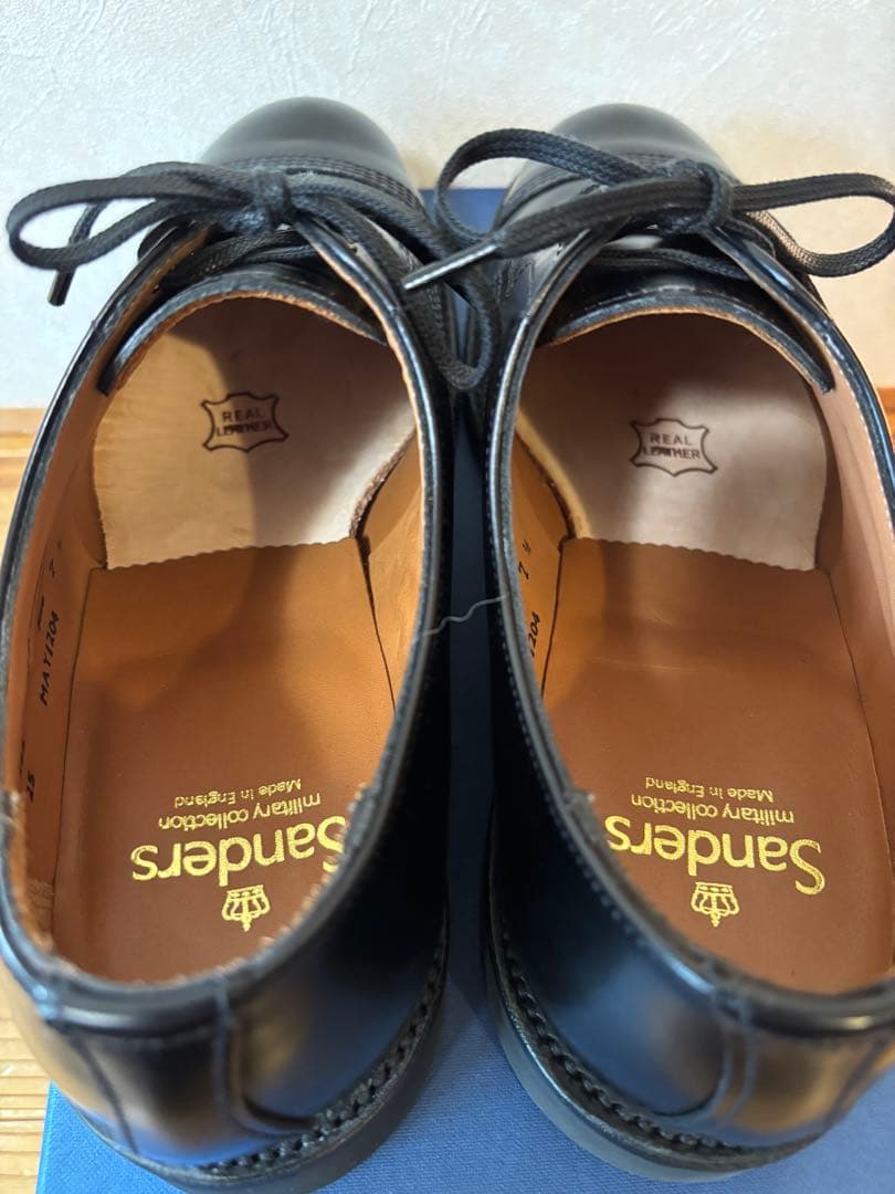 【極美品】サンダース 1128Bミリタリーダービーシューズ BLACK 7H