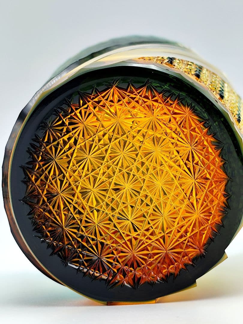 最上位作☆但野英芳 江戸切子 『風神』ロックグラス（切子 江戸切子