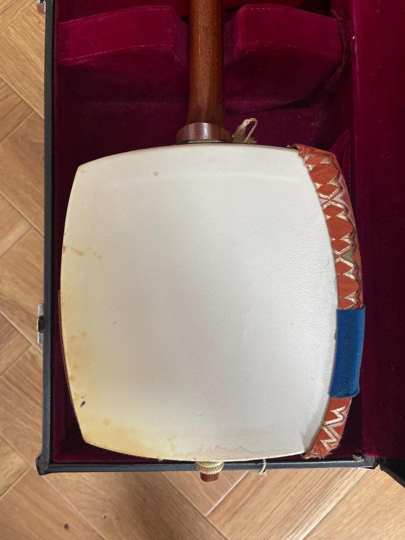 中棹三味線 両犬皮 花梨 糸巻き調整済み】すぐ弾けます。動画あり 地唄