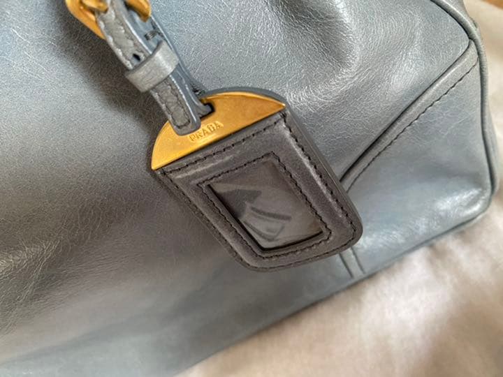 【売り切り価格】【ヴィンテージ】PRADA プラダ　トートバッグ　ブルー