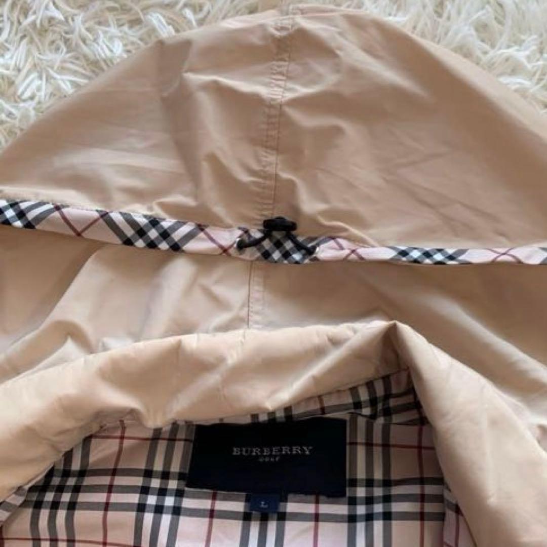 【L】美品 BURBERRY GOLF ノバチェック　フード付きベスト ゴルフ