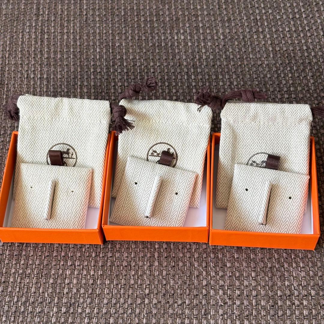 正規品 美品エルメス 時計 ネックレス ピアスなど 入れ 空箱 巾着袋 9