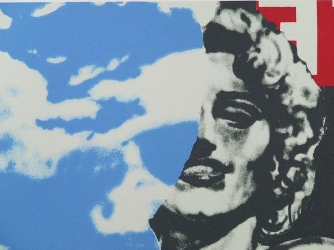 池田満寿夫サイン 『マリリンの半分』 ミクストメディアシート出品 0121A