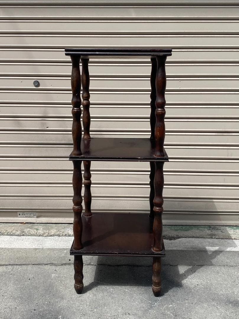 A444◇昭和レトロ サイドテーブル 飾り棚 花台