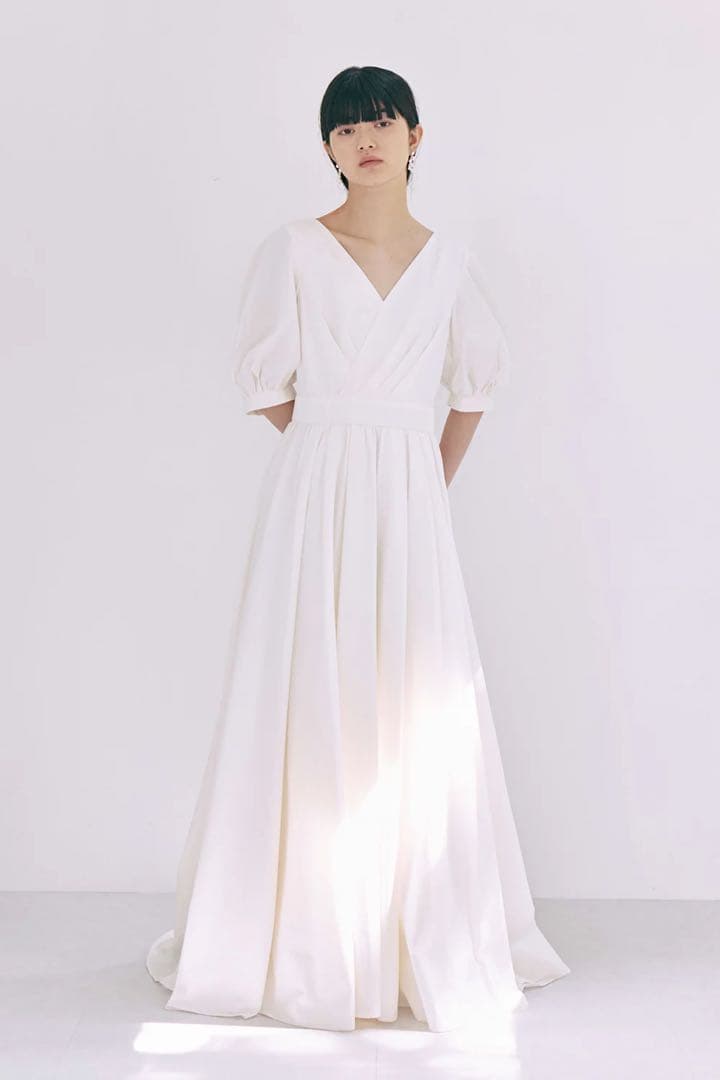 kaene タフタカシュクールドレス