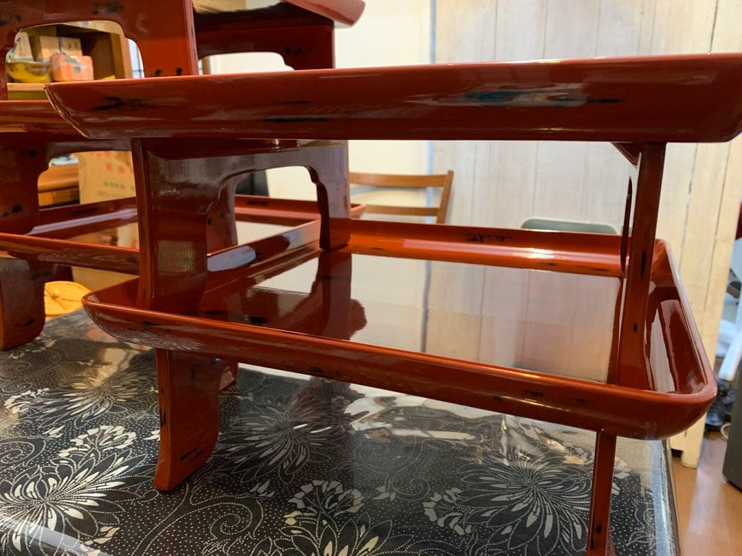 輪島塗 根来 御膳 足付膳 会席膳 5客 膳