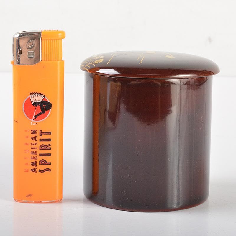 茶道具　塗師　千穂造　井伊大老好　撫子に鵜飼蒔絵　金林寺棗　共箱　V　R6487